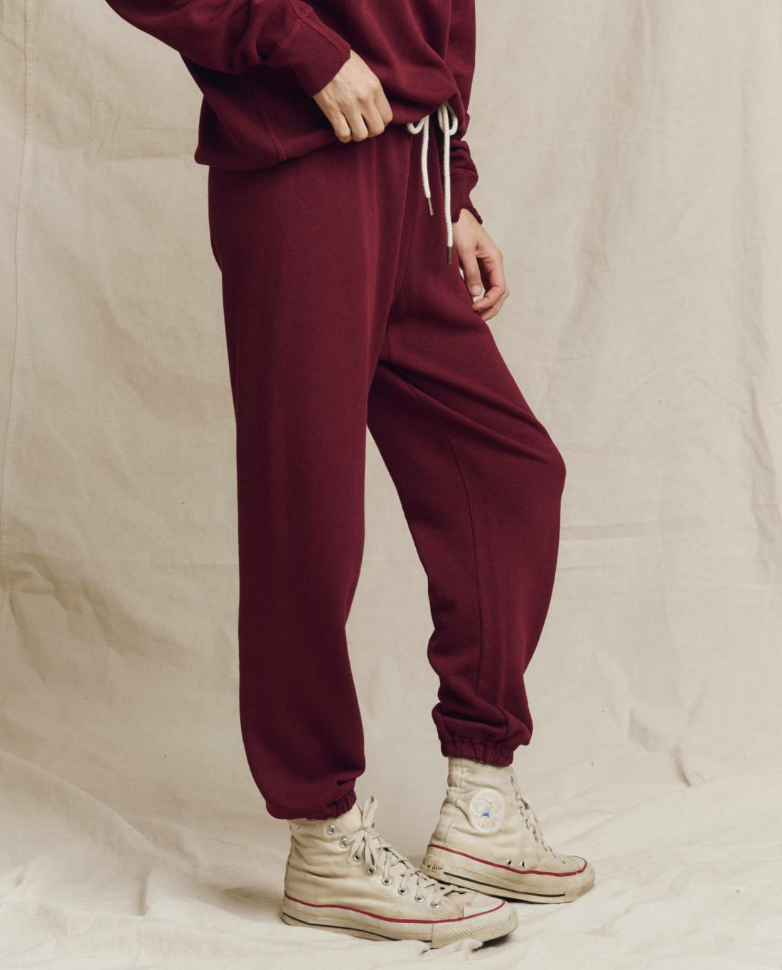 Sweatpants | Women The Great. The Stadium Sweatpant. Solid Plum