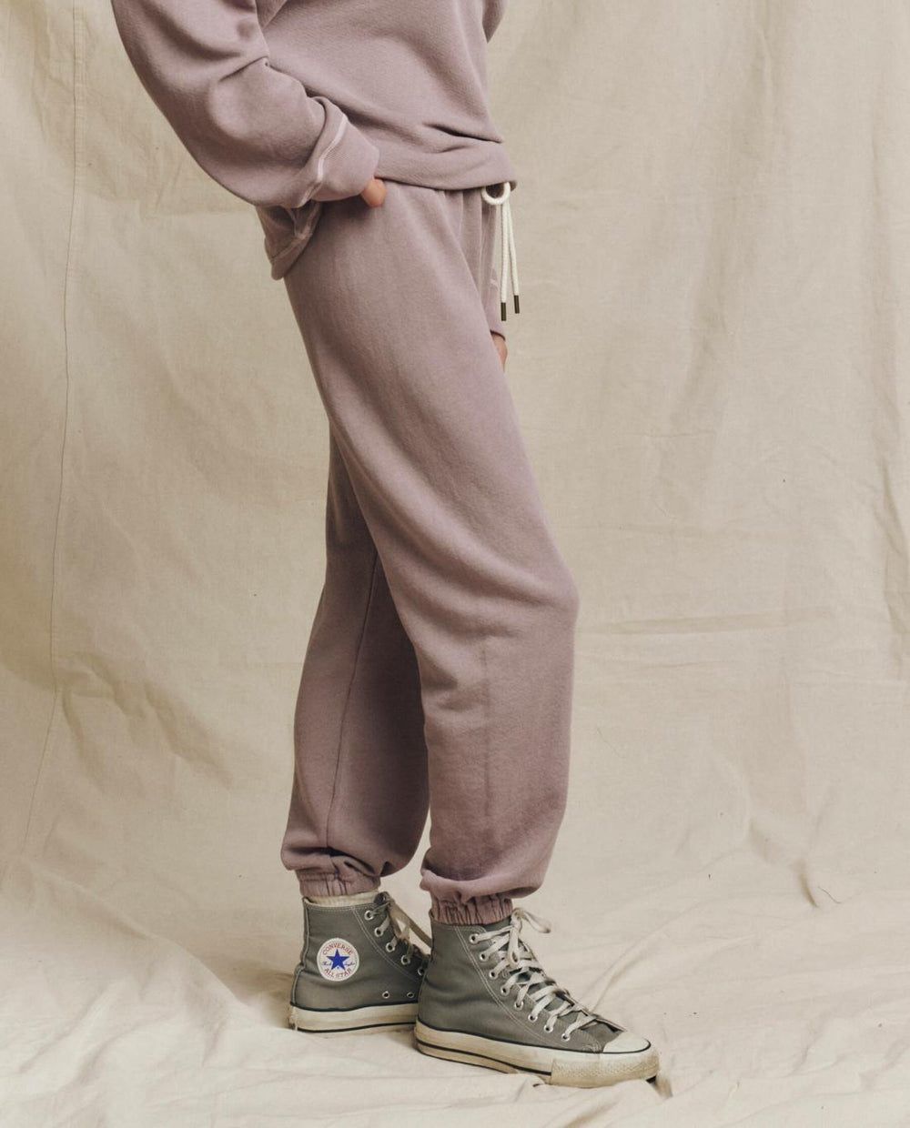 Sweatpants | Women The Great. The Stadium Sweatpant. Solid Quartz