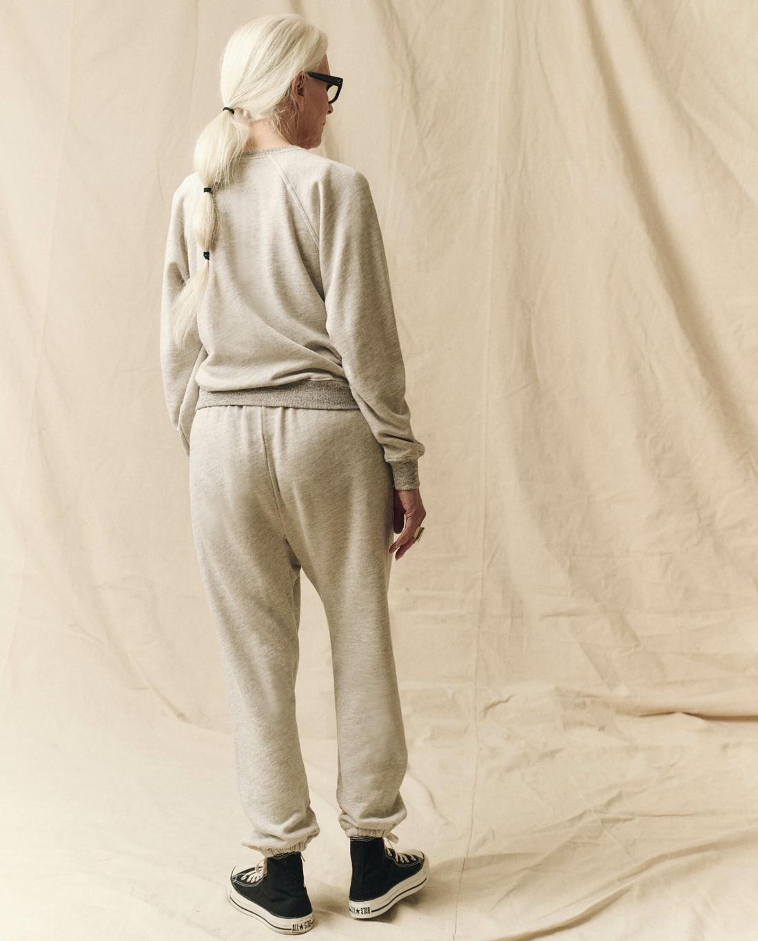Sweatpants | Women The Great. The Stadium Sweatpant. Solid Soft Heather Grey