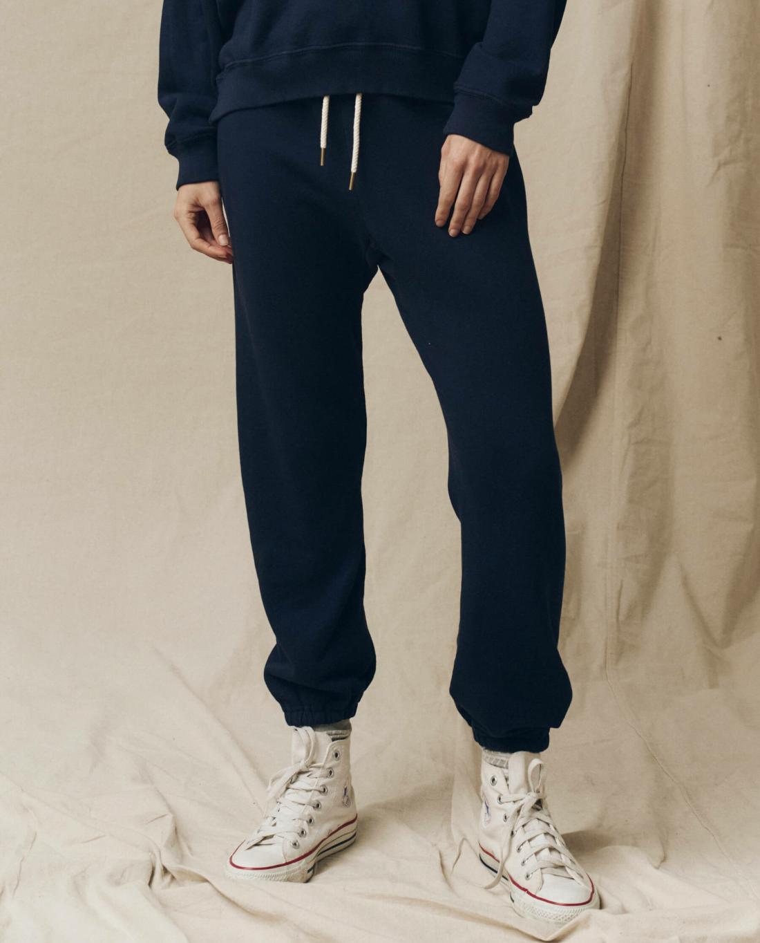 Sweatpants | Women The Great. The Stadium Sweatpant. Solid True Navy