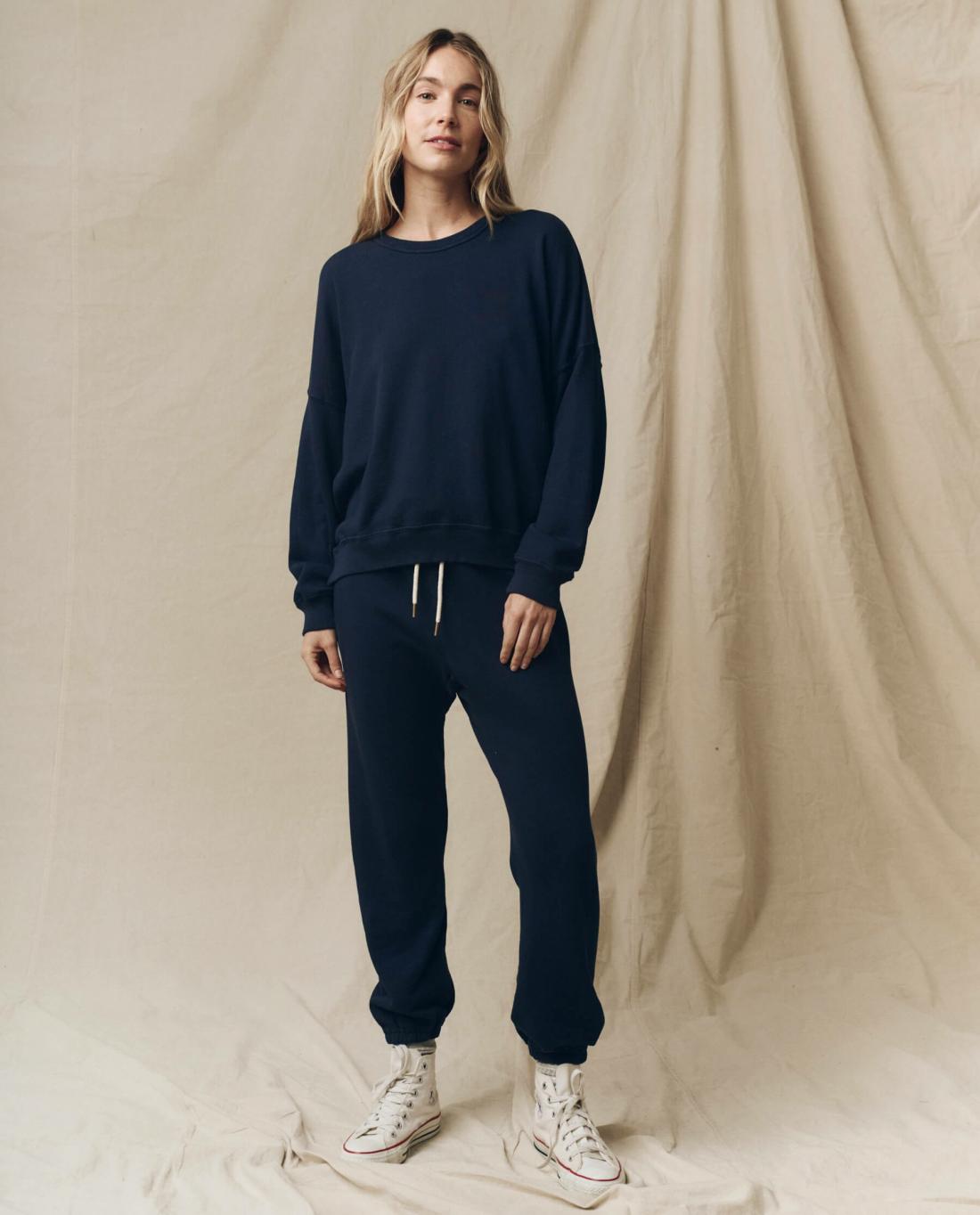 Sweatpants | Women The Great. The Stadium Sweatpant. Solid True Navy