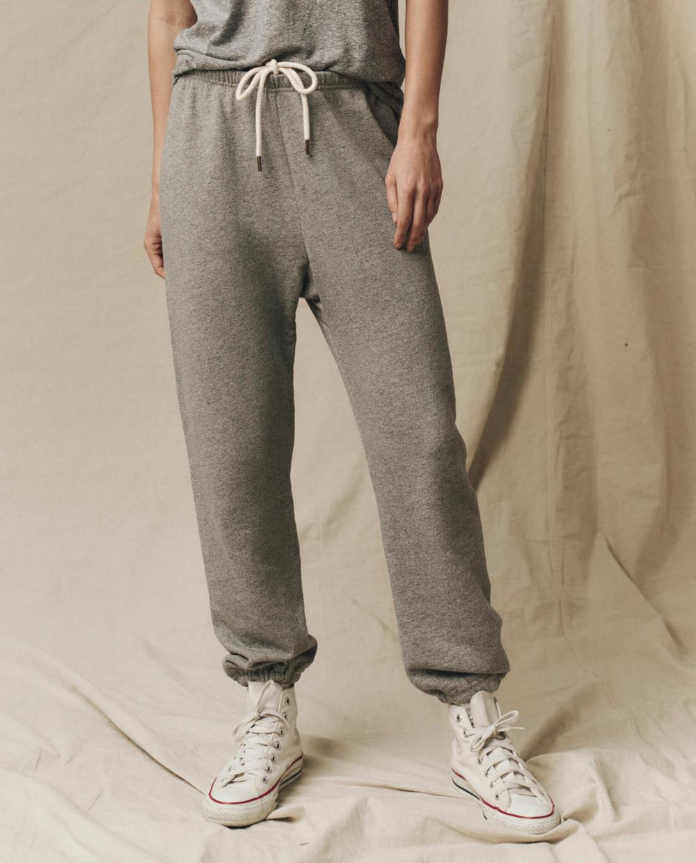 Sweatpants | Women The Great. The Stadium Sweatpant. Solid Varsity Grey