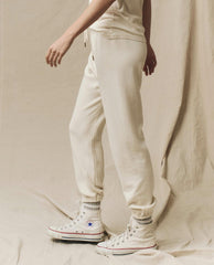 Sweatpants | Women The Great. The Stadium Sweatpant. Solid Washed White