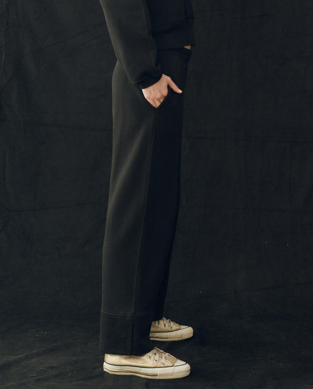 Sweatpants | Women The Great. The Win Sweatpant. True Black