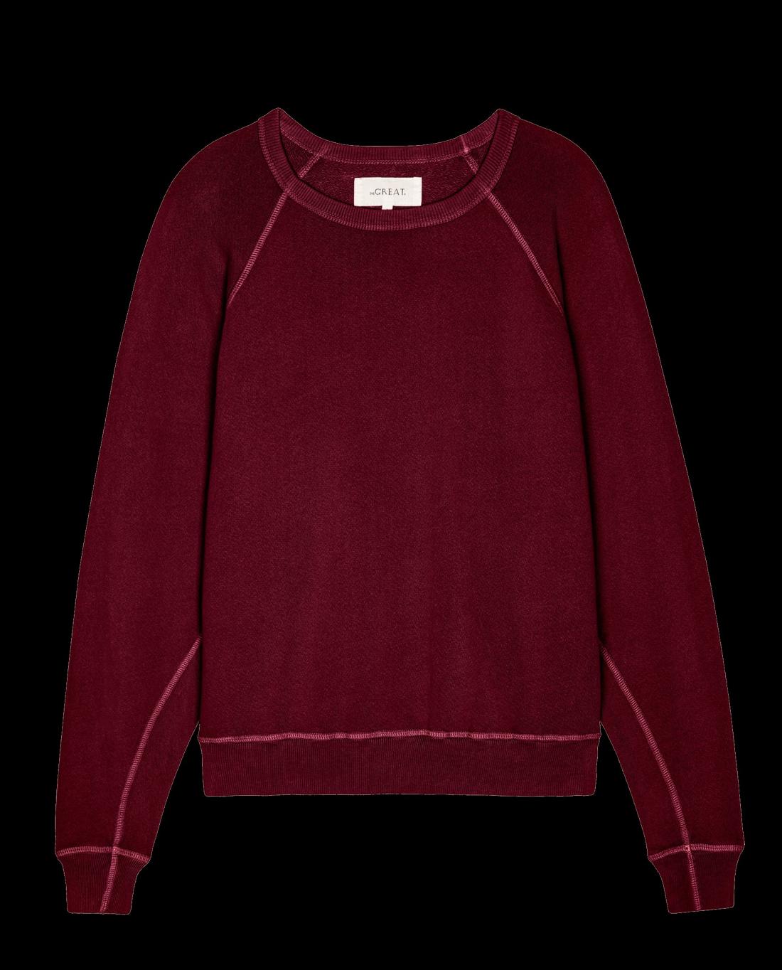 Sweatshirts | Women The Great. The College Sweatshirt. Solid Plum