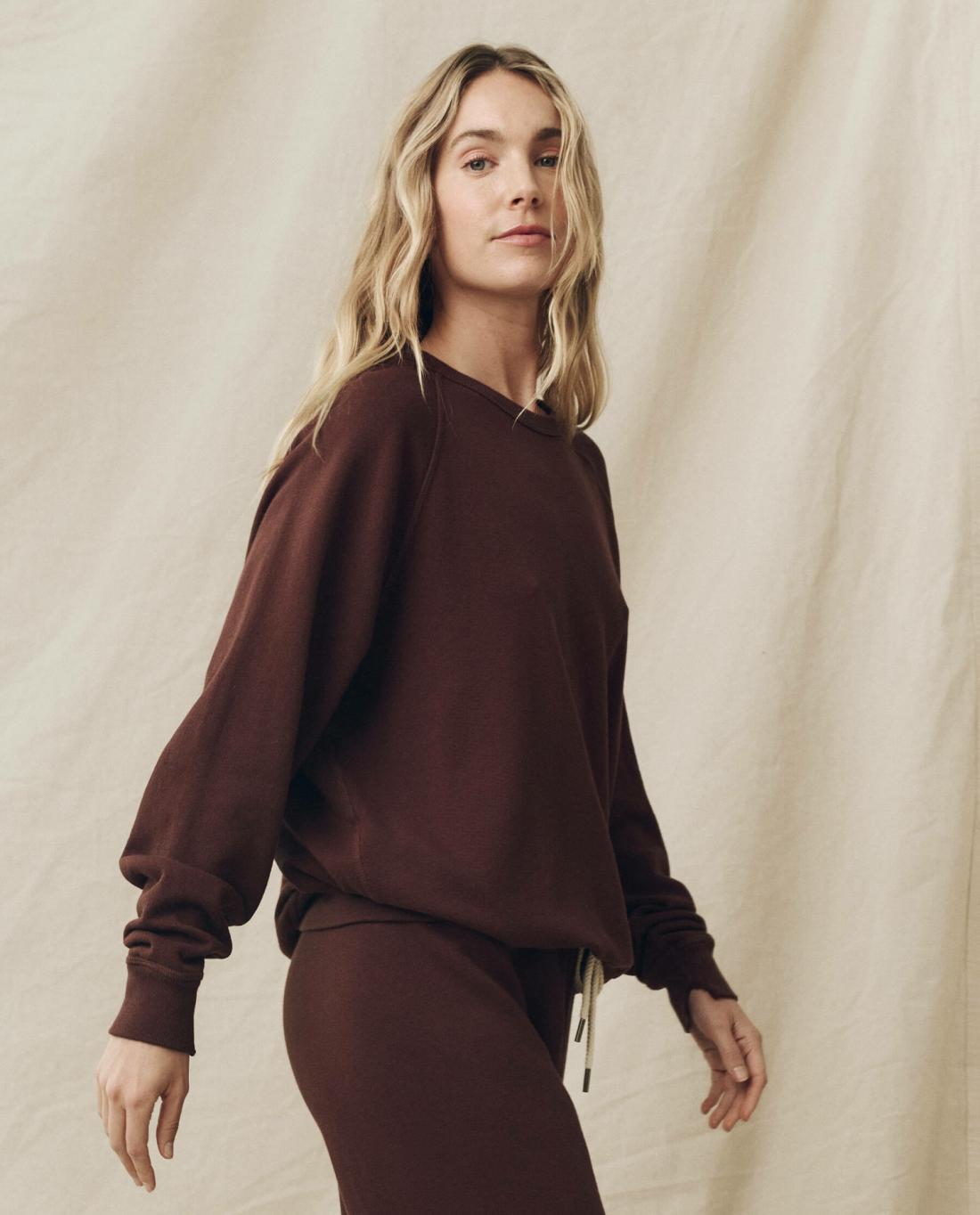 Sweatshirts | Women The Great. The College Sweatshirt. Solid Toasted Walnut