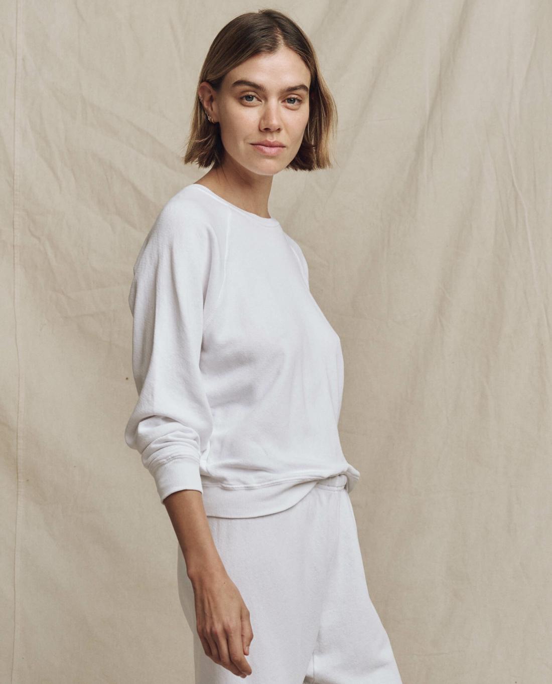 Sweatshirts | Women The Great. The College Sweatshirt. Solid True White