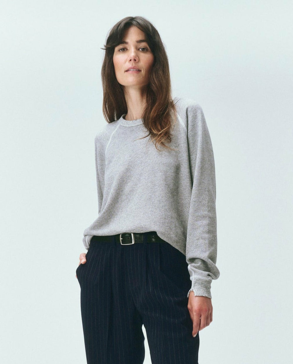 Sweatshirts | Women The Great. The College Sweatshirt. Varsity Grey