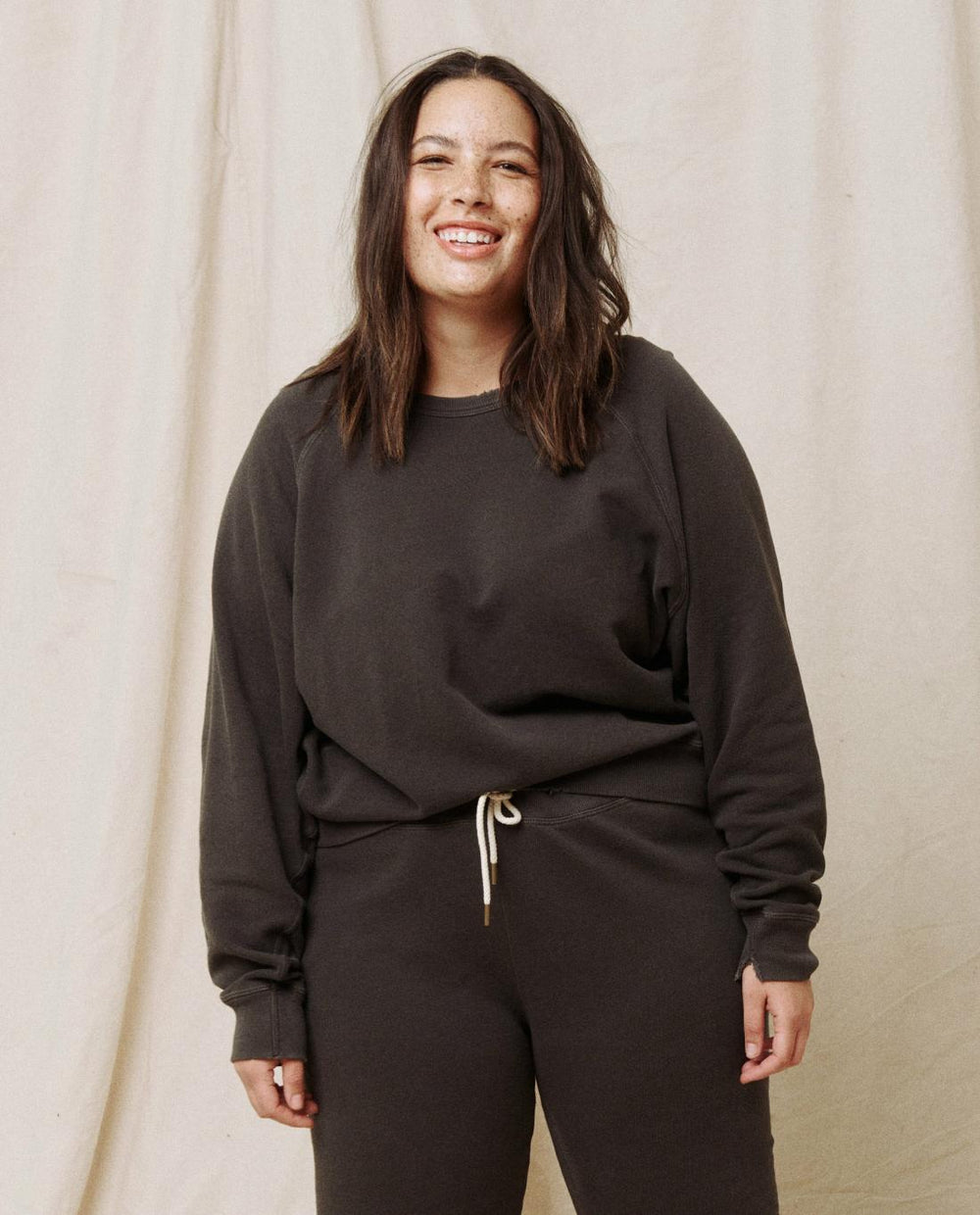 Sweatshirts | Women The Great. The College Sweatshirt. Washed Black