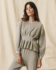 Sweatshirts | Women The Great. The Corset Sweatshirt. Varsity Grey