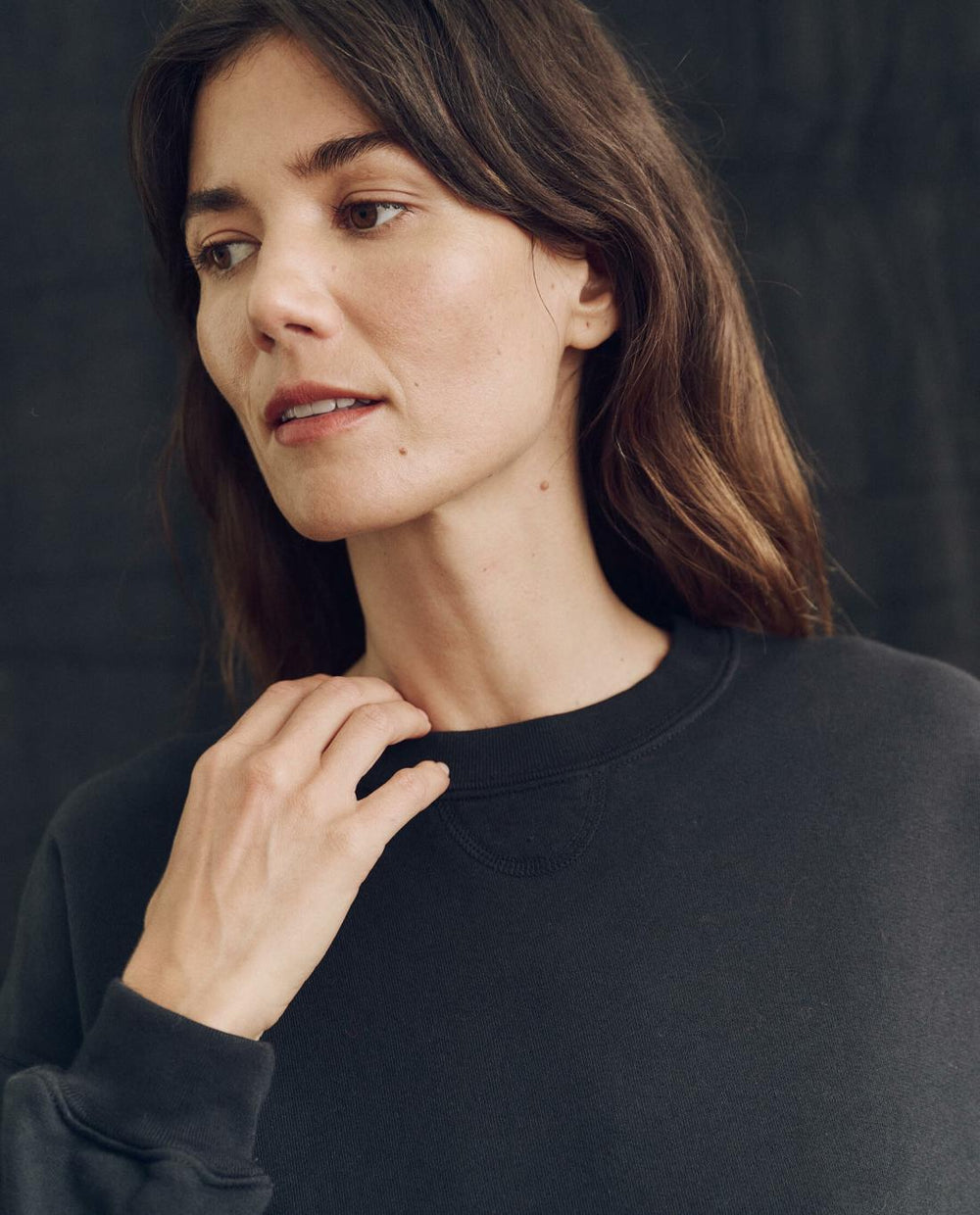 Sweatshirts | Women The Great. The League Sweatshirt. Almost Black