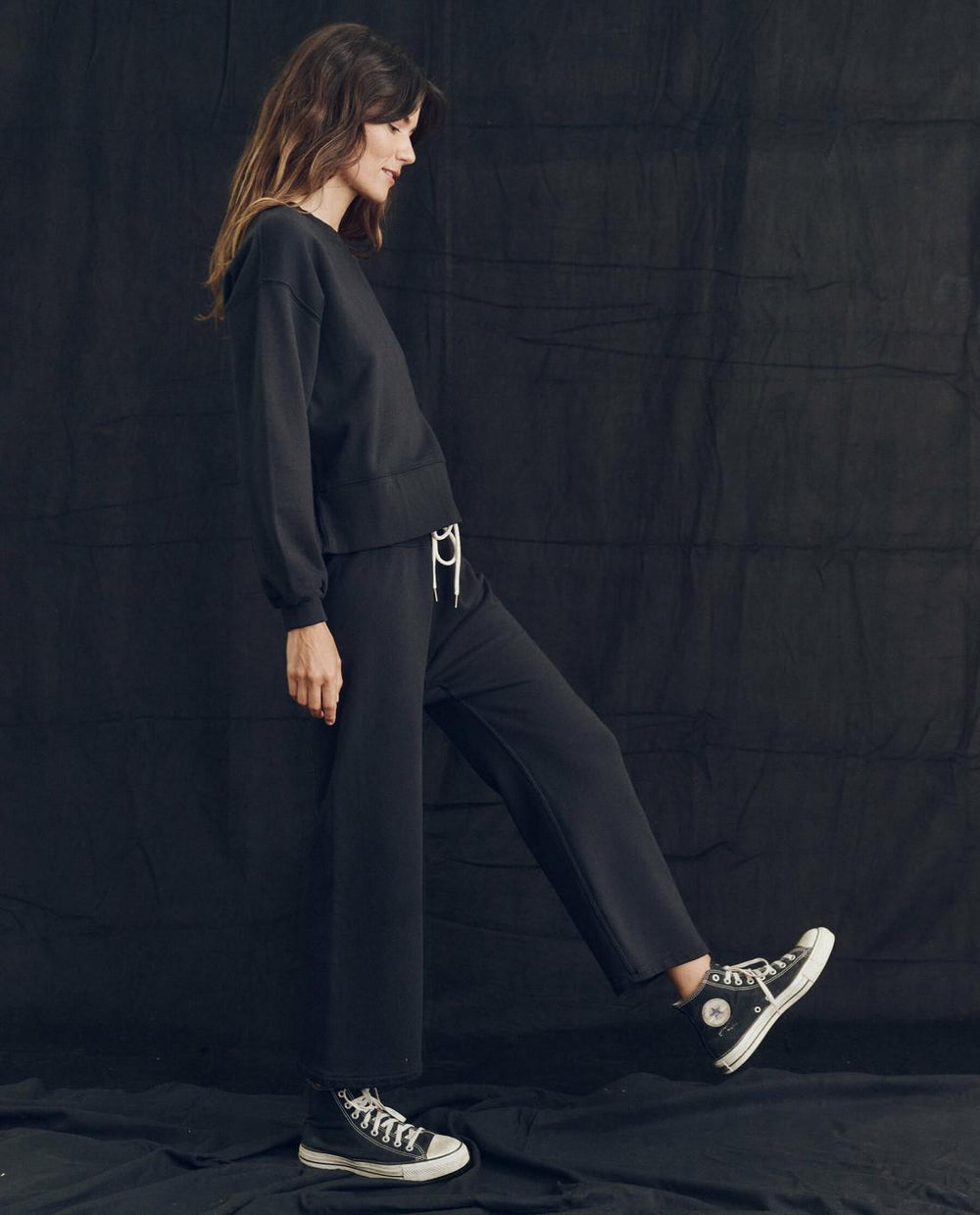 Sweatshirts | Women The Great. The League Sweatshirt. Almost Black