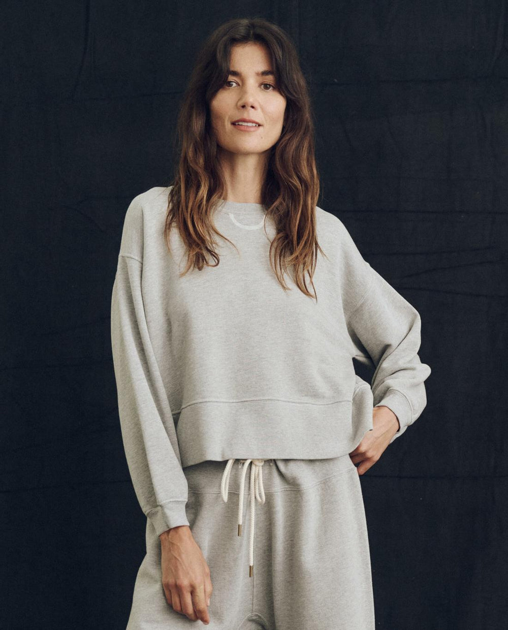 Sweatshirts | Women The Great. The League Sweatshirt. Lofty Heather Grey