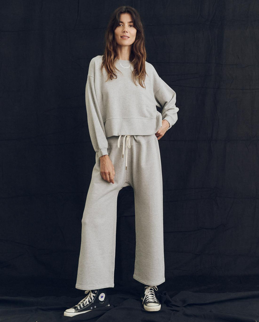 Sweatshirts | Women The Great. The League Sweatshirt. Lofty Heather Grey