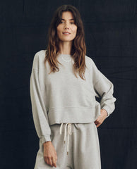 Sweatshirts | Women The Great. The League Sweatshirt. Lofty Heather Grey