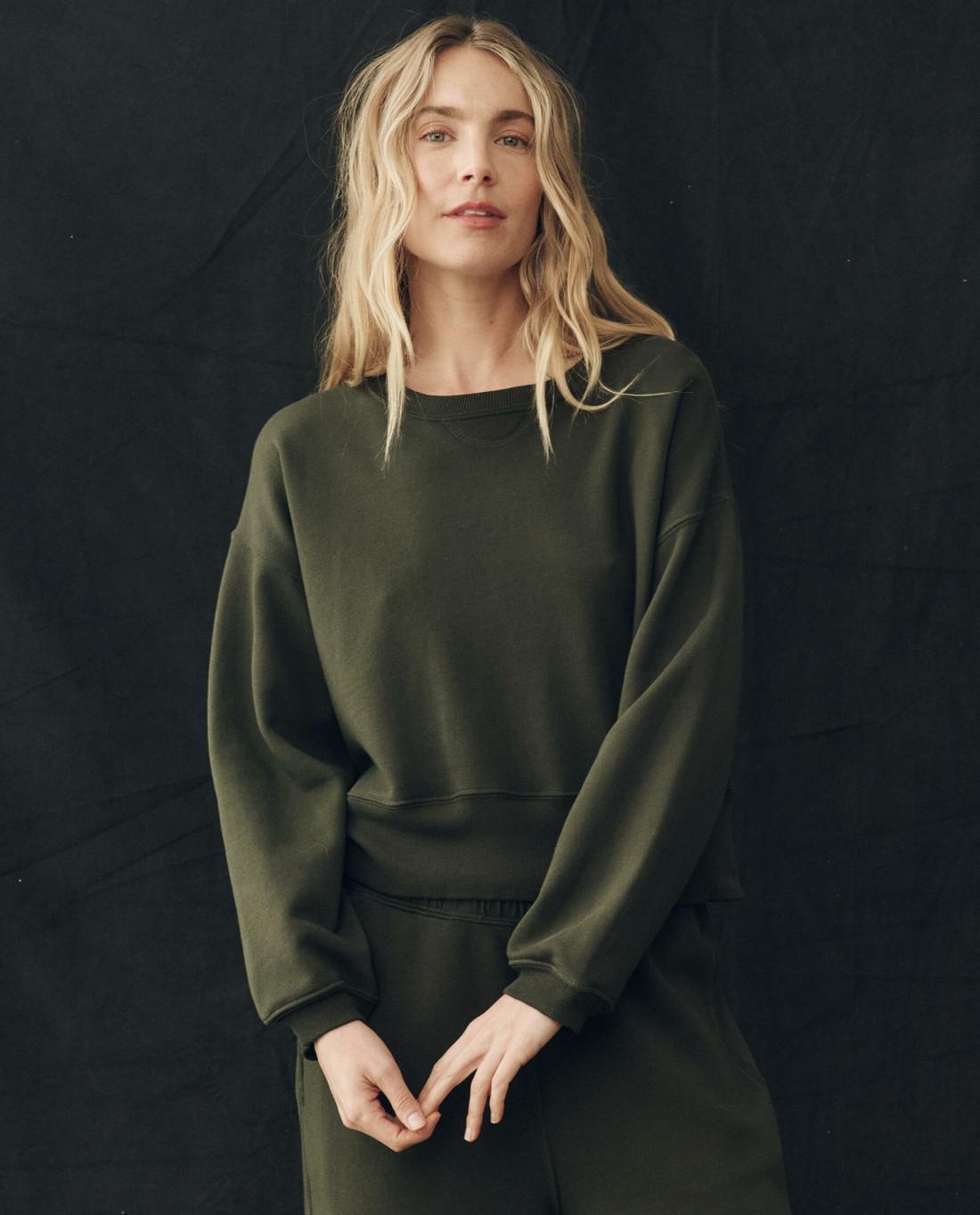 Sweatshirts | Women The Great. The League Sweatshirt. Woodland Green