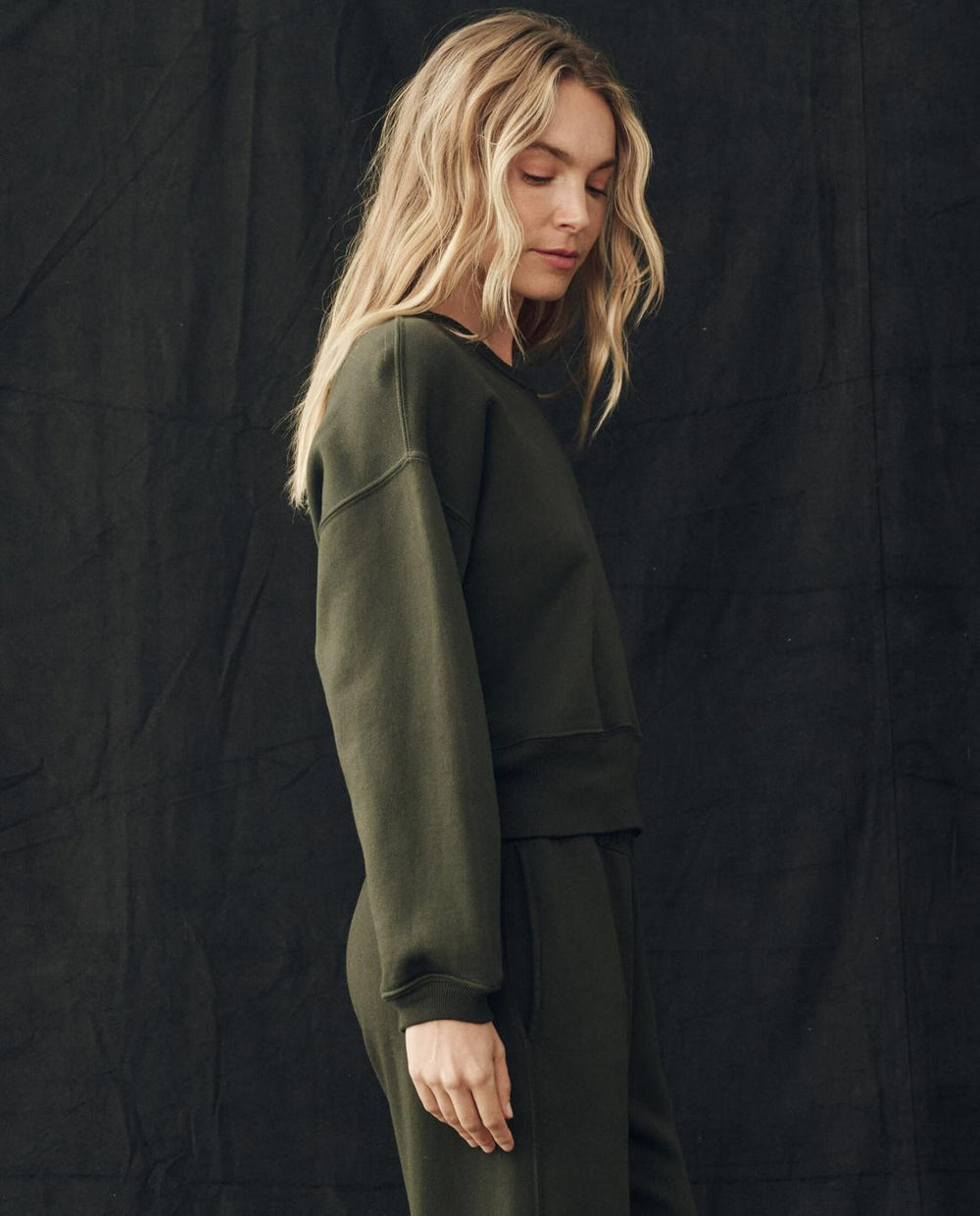 Sweatshirts | Women The Great. The League Sweatshirt. Woodland Green