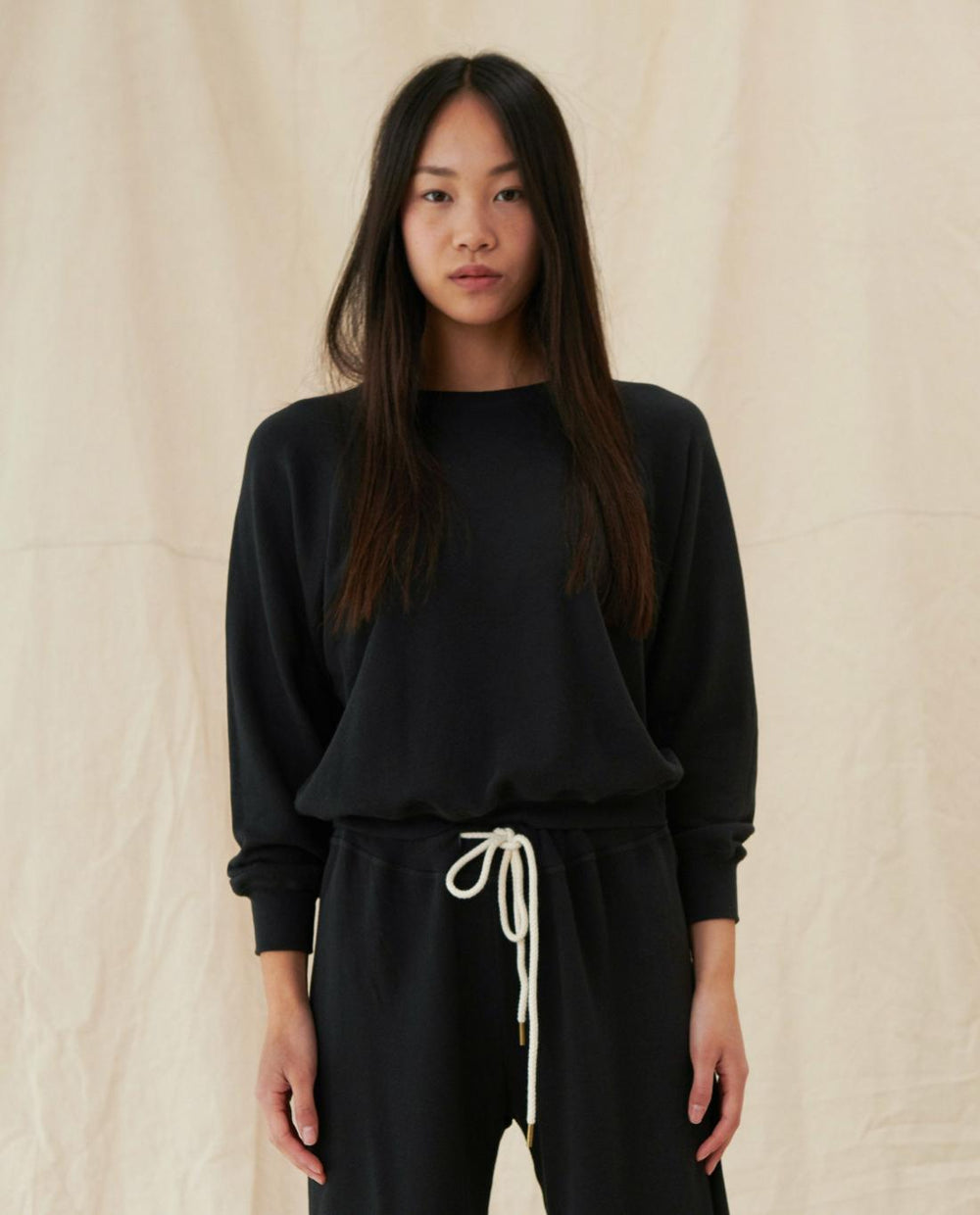 Sweatshirts | Women The Great. The Shrunken Sweatshirt. Almost Black