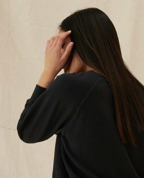 Sweatshirts | Women The Great. The Shrunken Sweatshirt. Almost Black