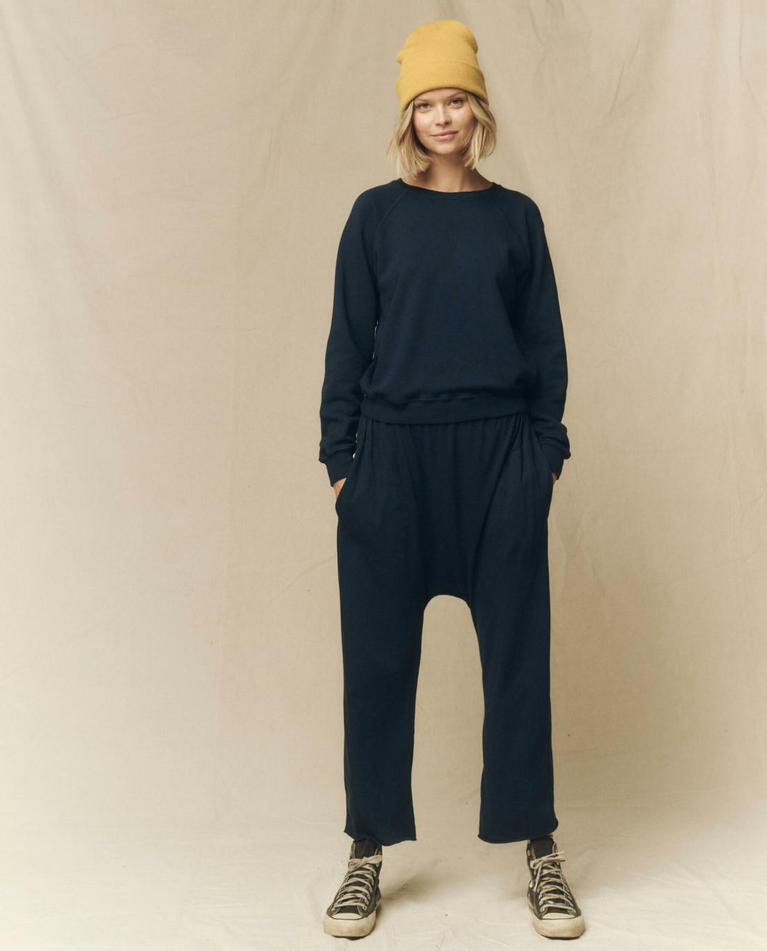 Sweatshirts | Women The Great. The Shrunken Sweatshirt. Solid True Navy