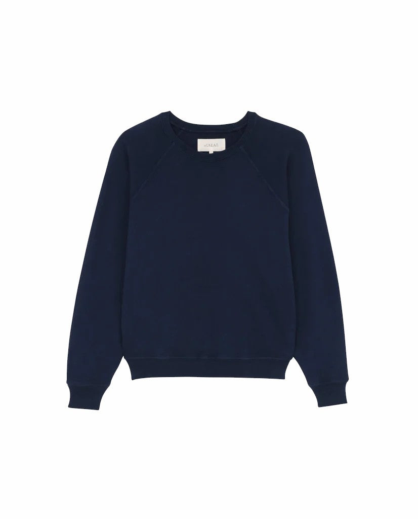 Sweatshirts | Women The Great. The Shrunken Sweatshirt. Solid True Navy