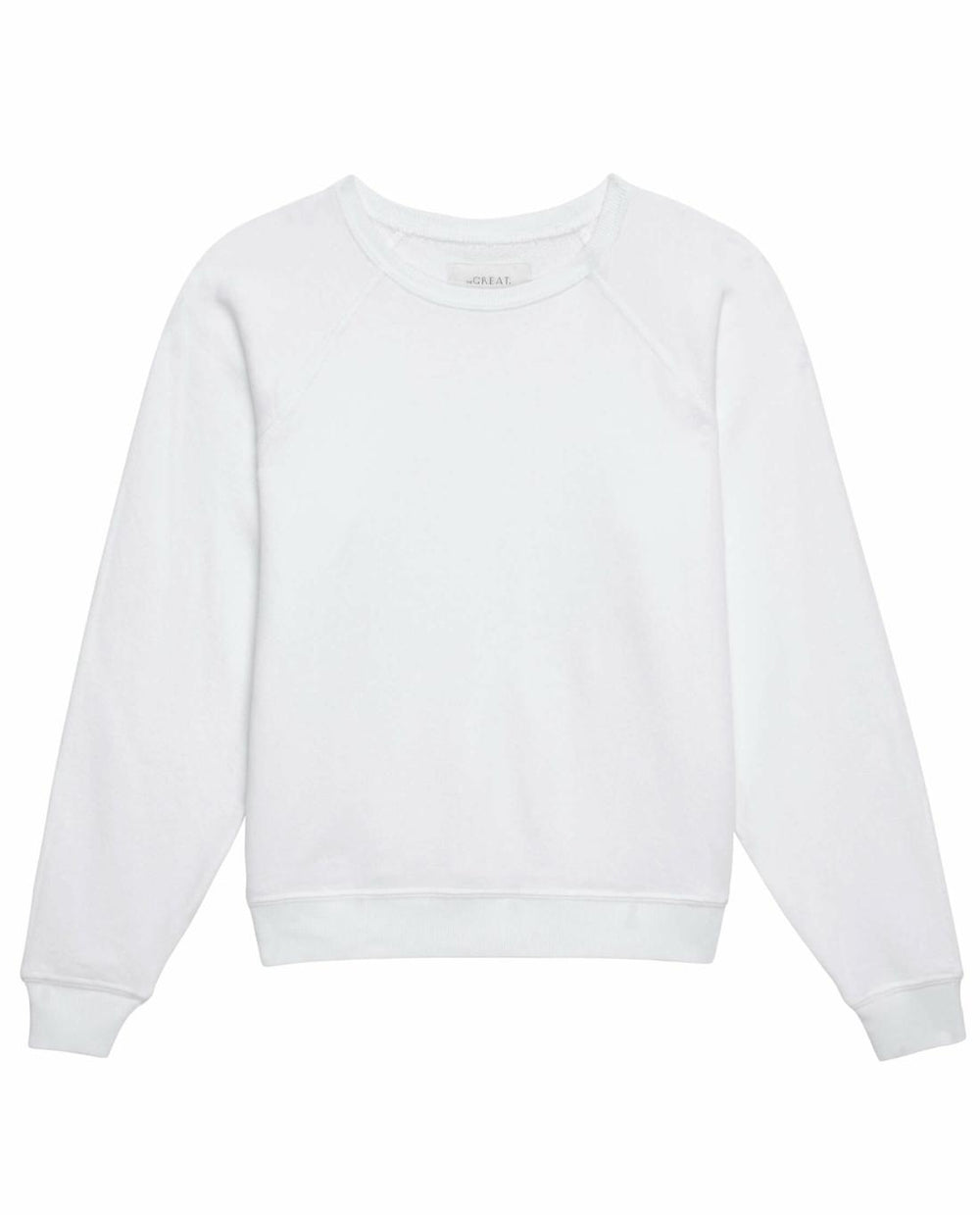 Sweatshirts | Women The Great. The Shrunken Sweatshirt. Solid True White