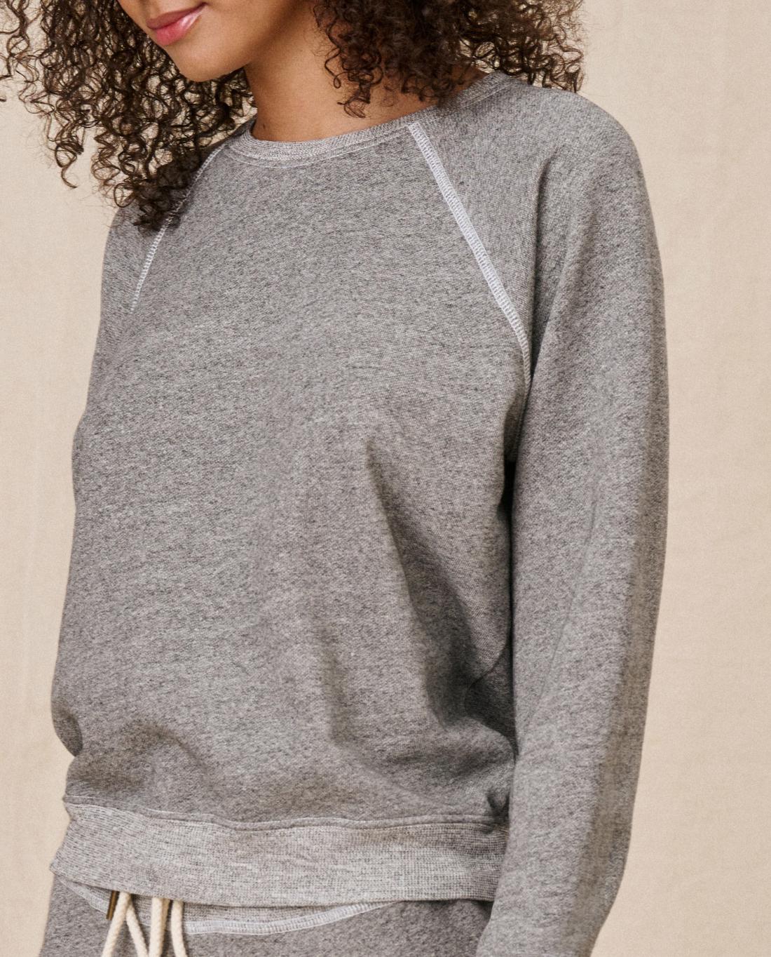 Sweatshirts | Women The Great. The Shrunken Sweatshirt. Varsity Grey