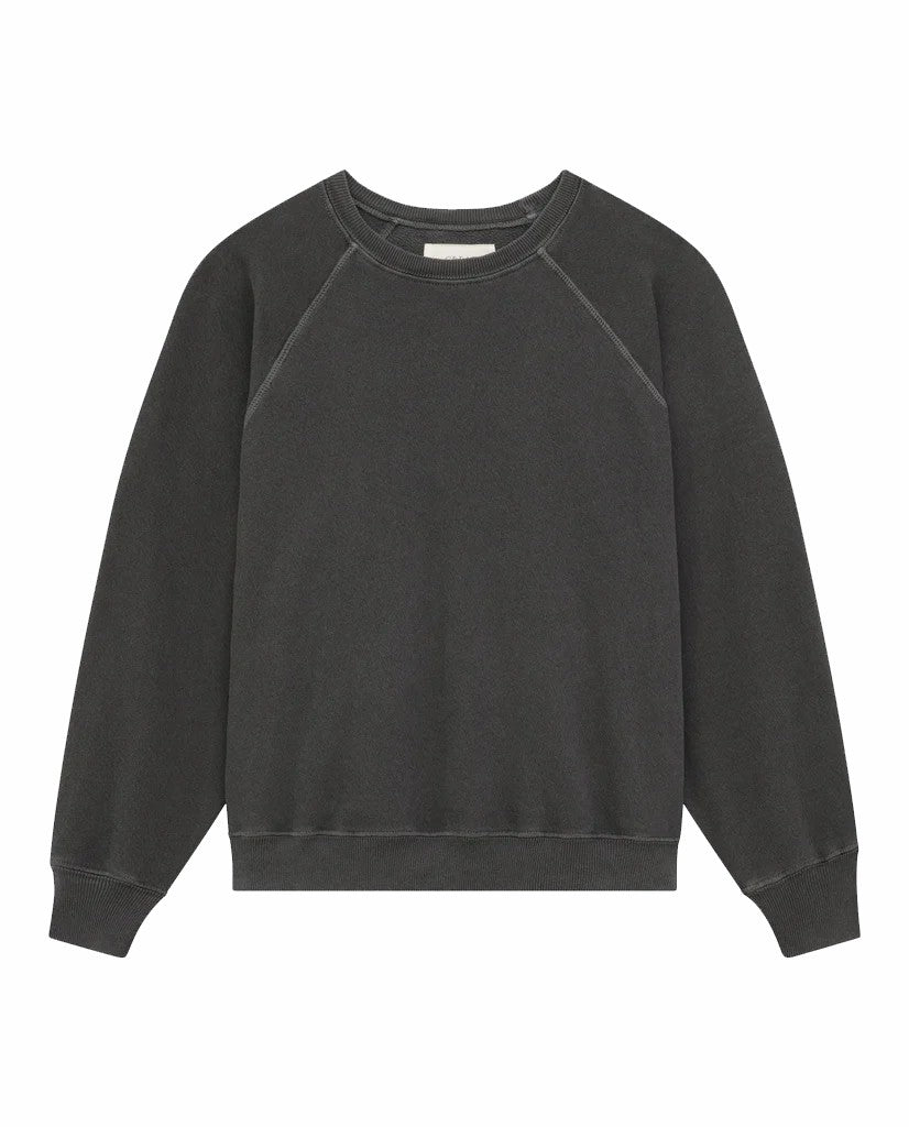Sweatshirts | Women The Great. The Shrunken Sweatshirt. Washed Black