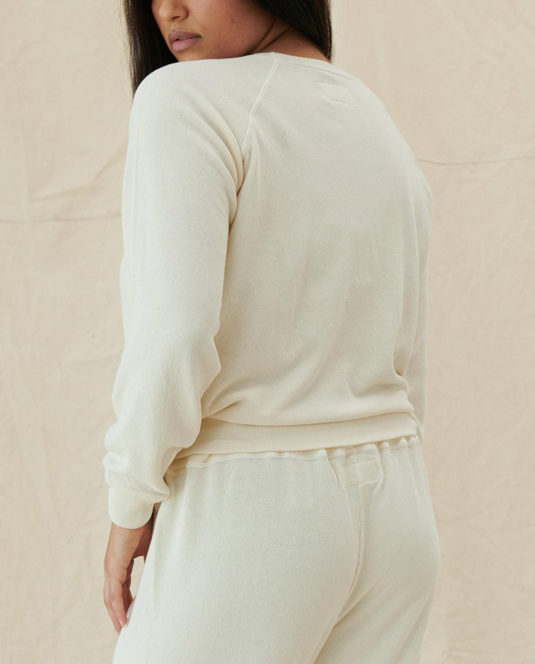 Sweatshirts | Women The Great. The Shrunken Sweatshirt. Washed White