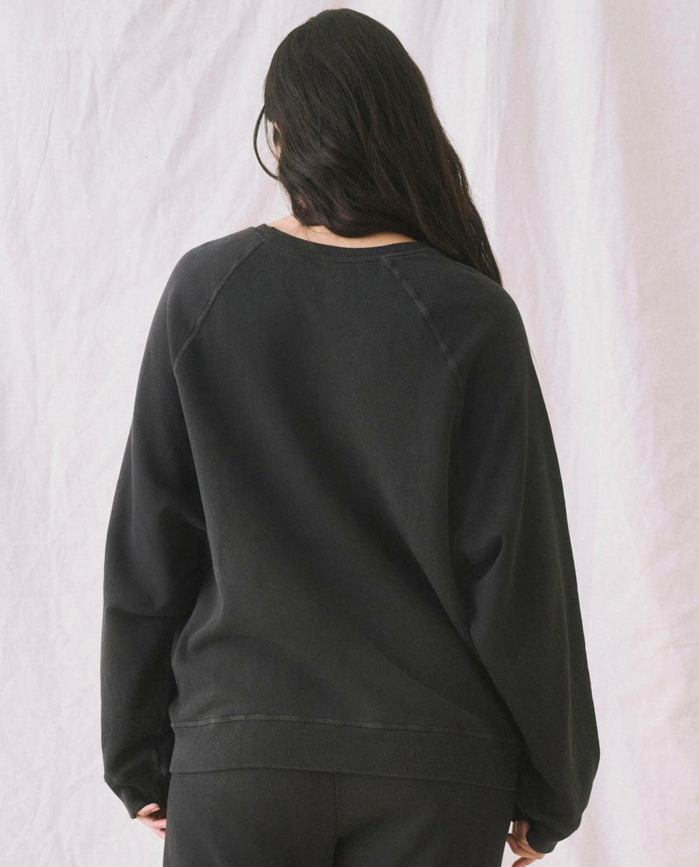 Sweatshirts | Women The Great. The Slouch Sweatshirt. Solid Almost Black