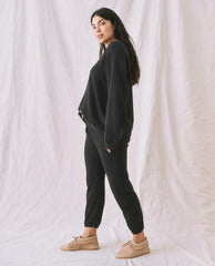 Sweatshirts | Women The Great. The Slouch Sweatshirt. Solid Almost Black
