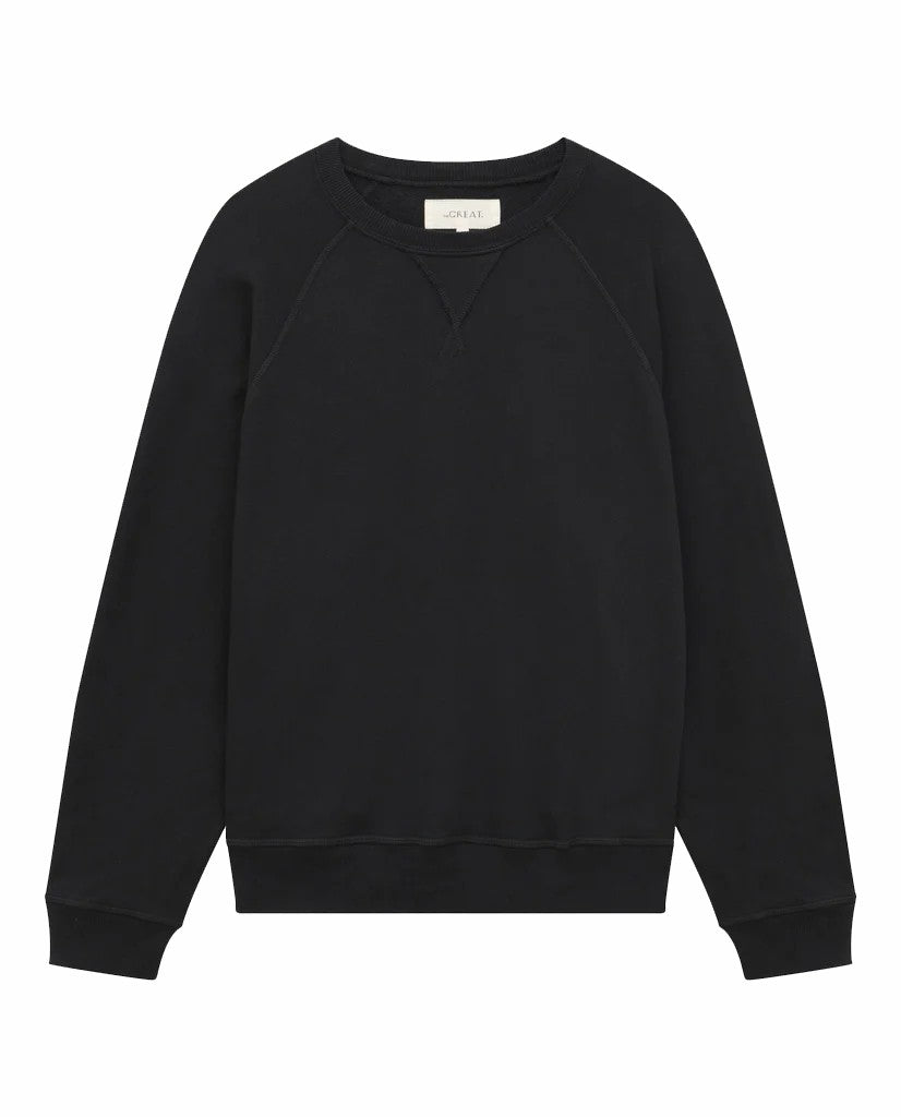 Sweatshirts | Women The Great. The Slouch Sweatshirt. Solid Almost Black
