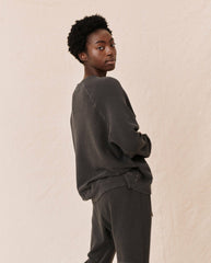 Sweatshirts | Women The Great. The Slouch Sweatshirt. Washed Black