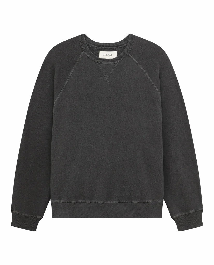 Sweatshirts | Women The Great. The Slouch Sweatshirt. Washed Black