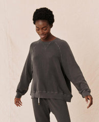 Sweatshirts | Women The Great. The Slouch Sweatshirt. Washed Black
