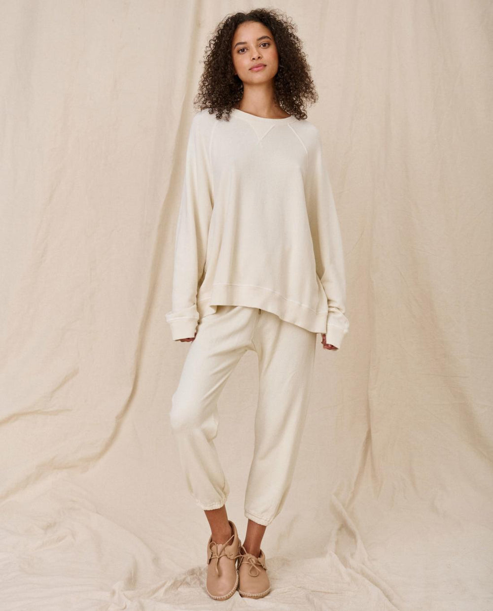 Sweatshirts | Women The Great. The Slouch Sweatshirt. Washed White