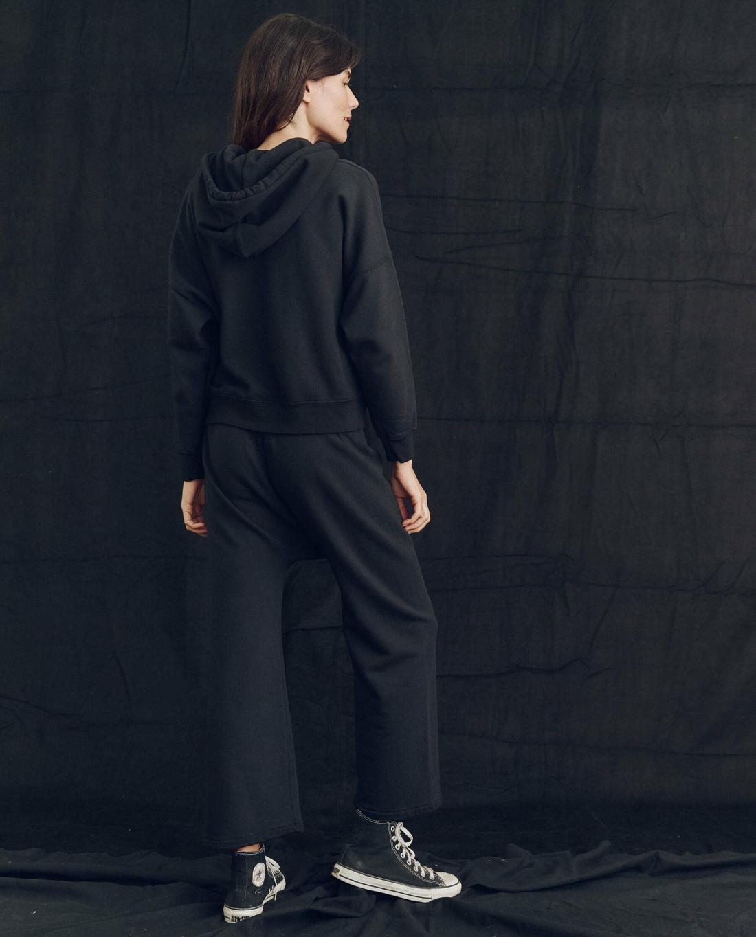 Sweatshirts | Women The Great. The Teammate Hoodie. Solid Almost Black