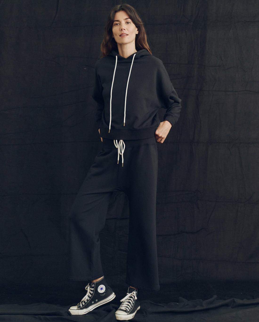 Sweatshirts | Women The Great. The Teammate Hoodie. Solid Almost Black