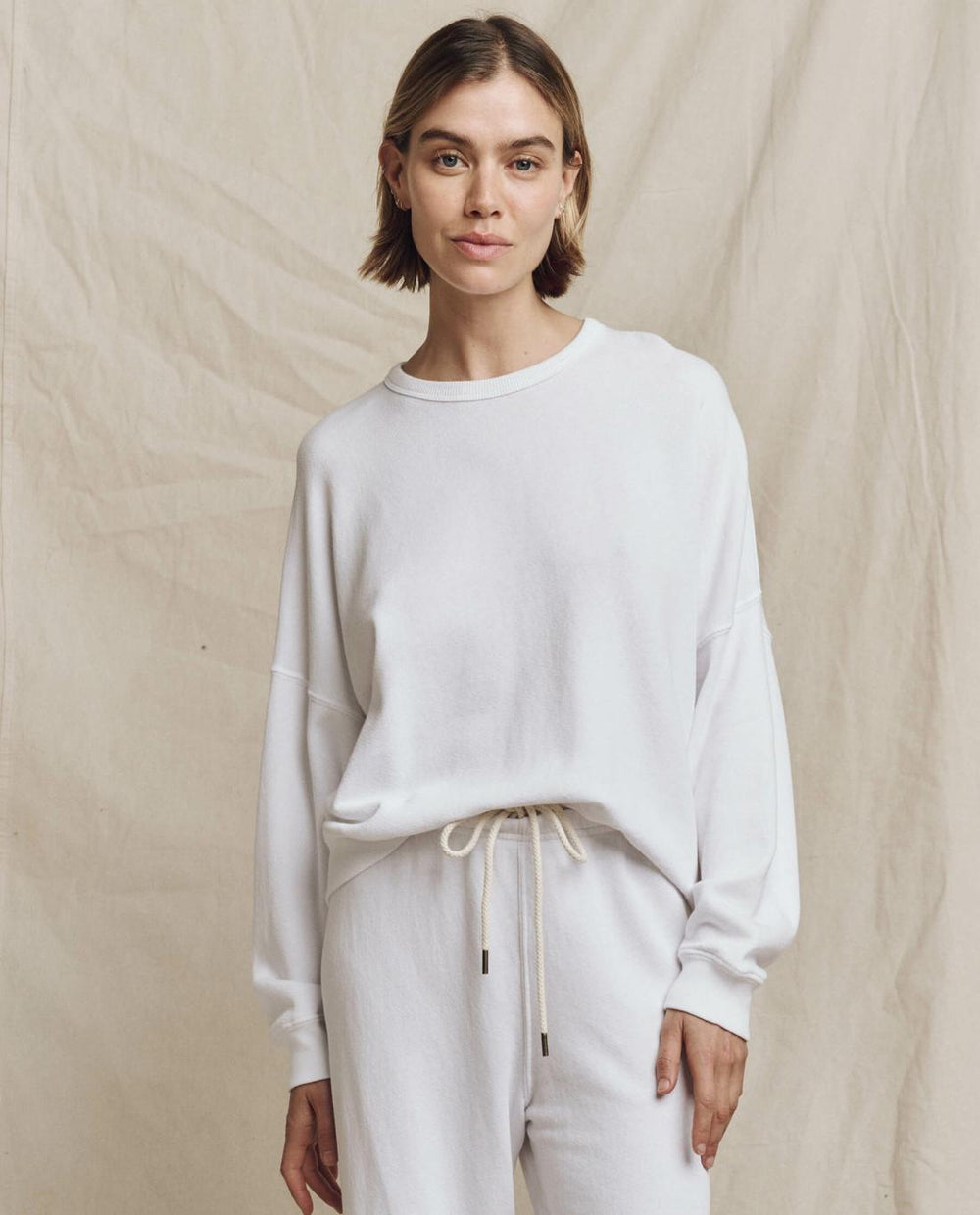 Sweatshirts | Women The Great. The Teammate Sweatshirt. Solid True White