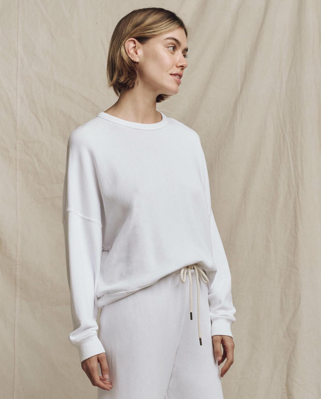 Sweatshirts | Women The Great. The Teammate Sweatshirt. Solid True White