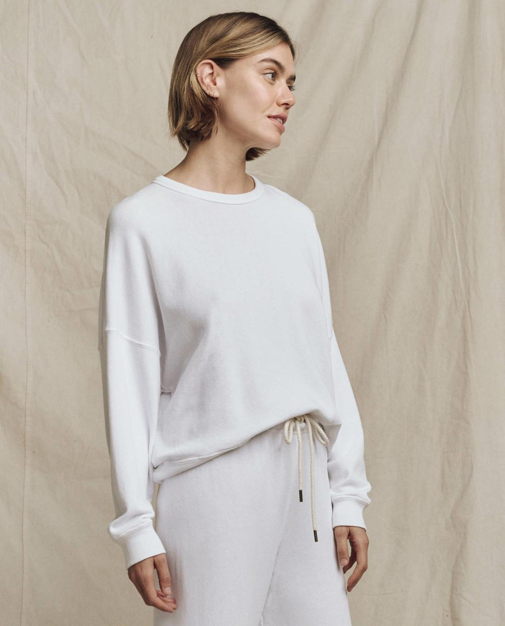 Sweatshirts | Women The Great. The Teammate Sweatshirt. Solid True White