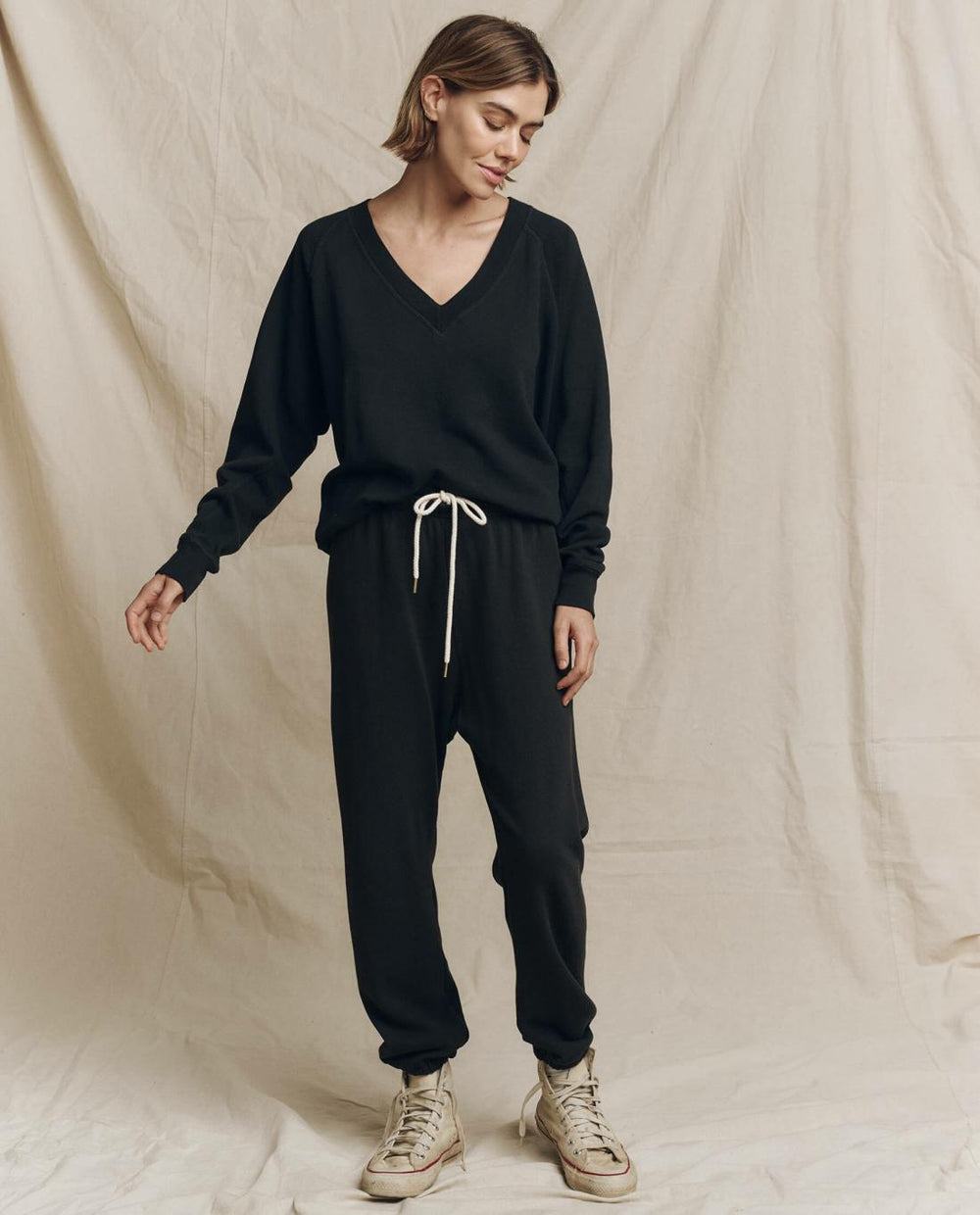 Sweatshirts | Women The Great. The V Almost Black