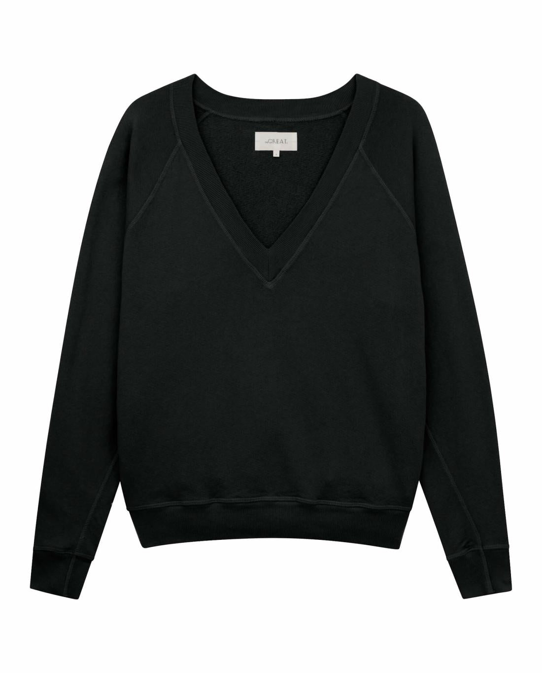 Sweatshirts | Women The Great. The V Almost Black