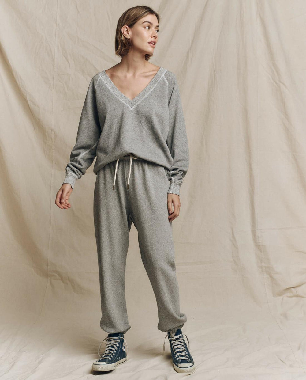 Sweatshirts | Women The Great. The V Varsity Grey