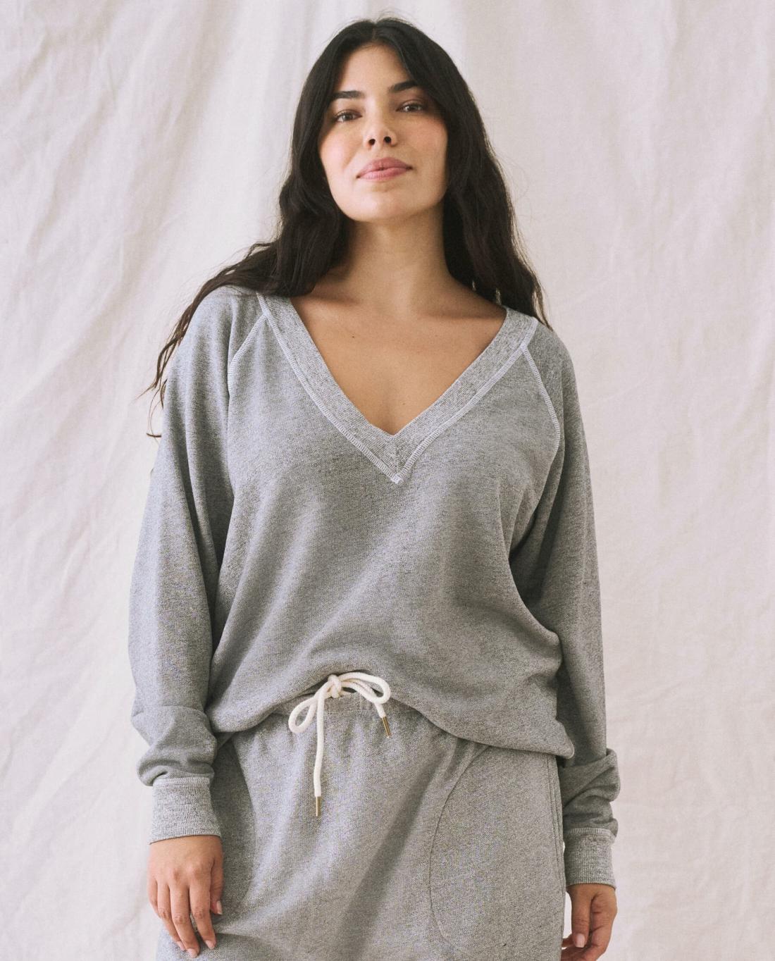 Sweatshirts | Women The Great. The V Varsity Grey