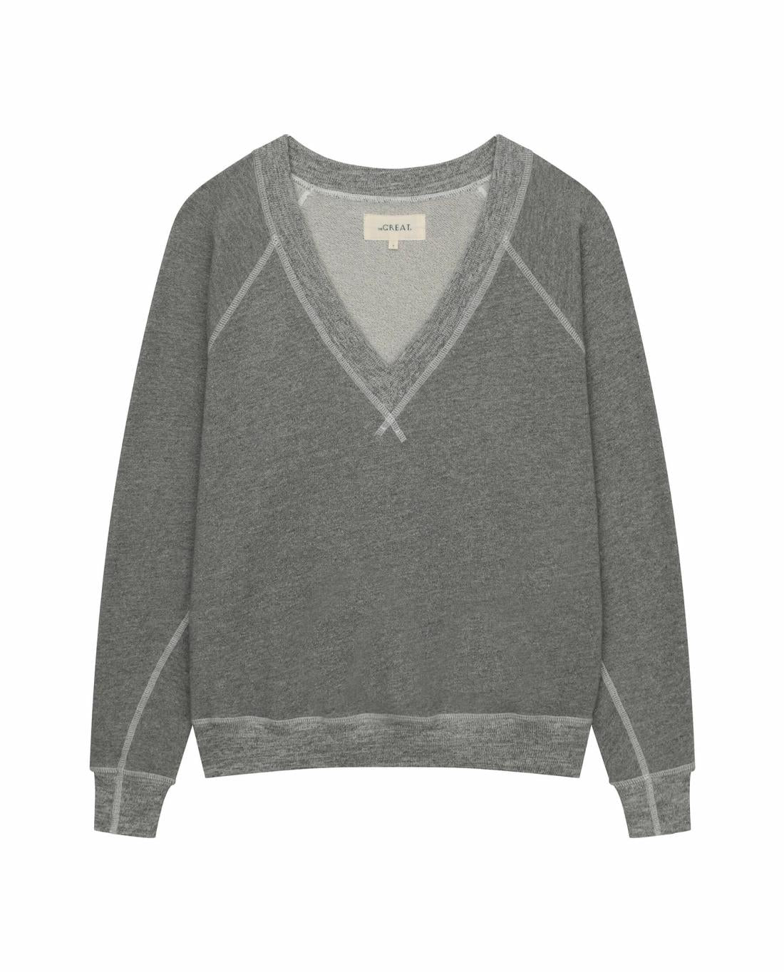 Sweatshirts | Women The Great. The V Varsity Grey