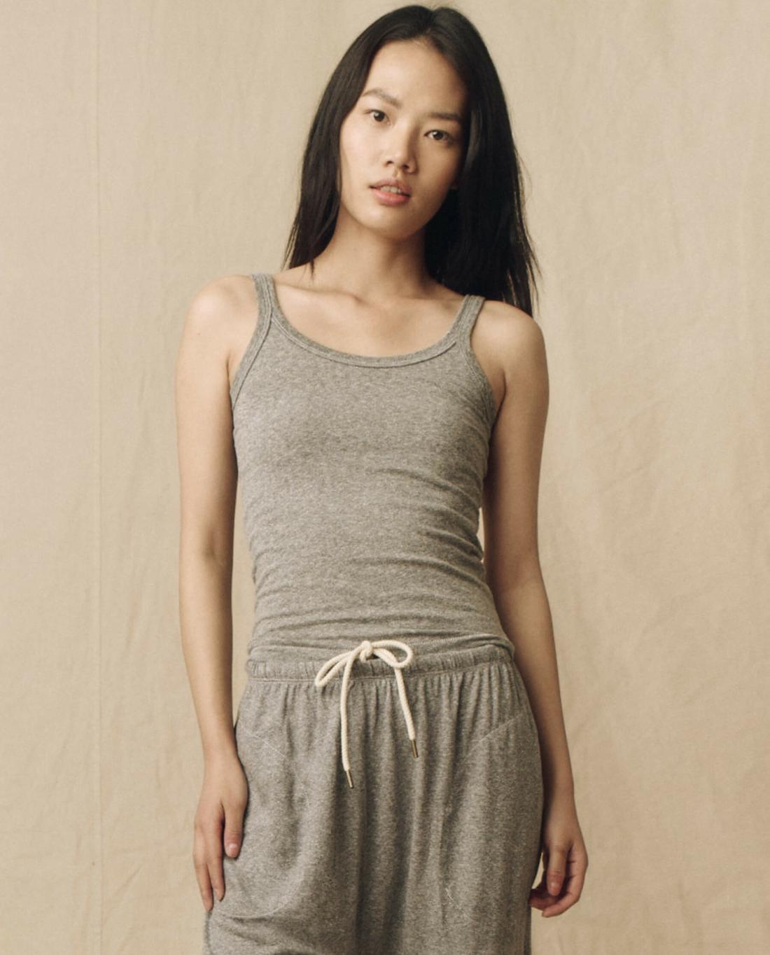 Tanks | Women The Great. The Slim Tank. Solid Heather Grey