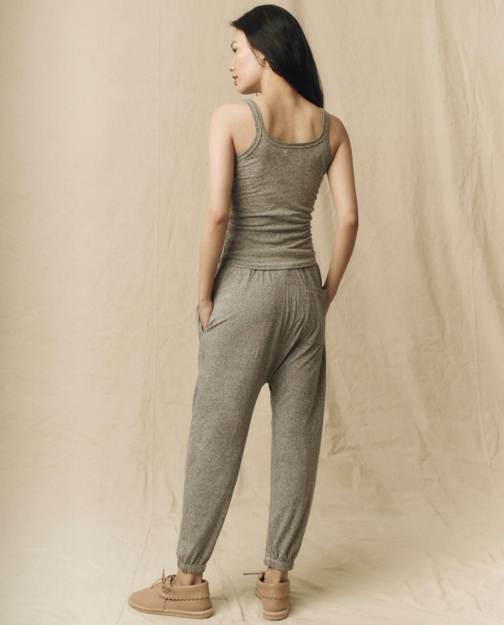 Tanks | Women The Great. The Slim Tank. Solid Heather Grey