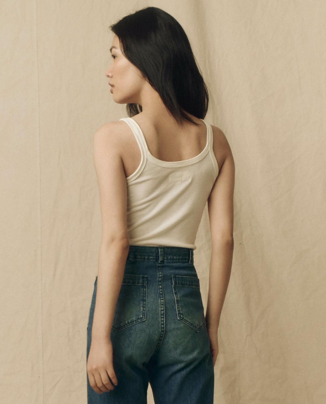 Tanks | Women The Great. The Slim Tank. Solid True White