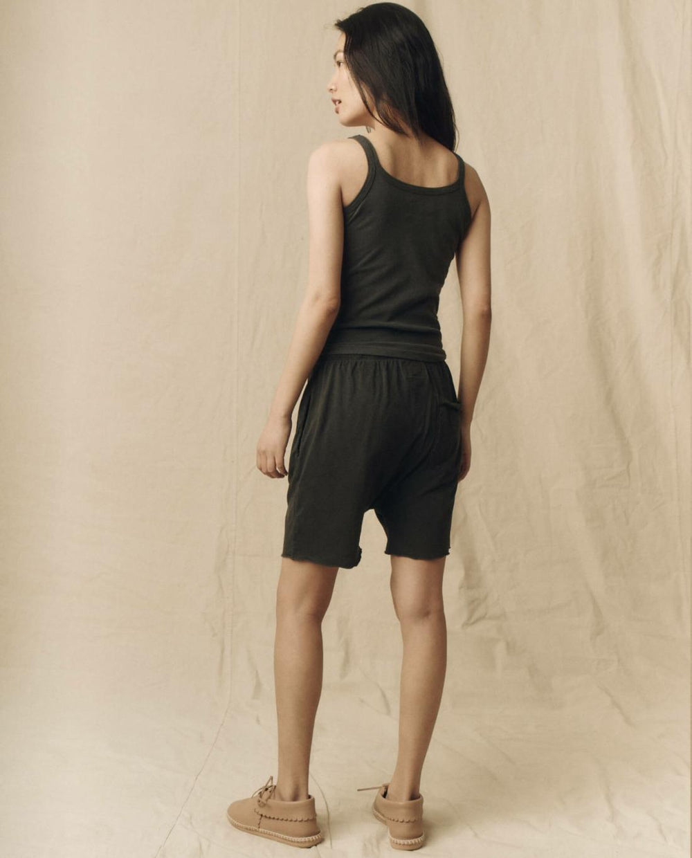 Tanks | Women The Great. The Slim Tank. Solid Washed Black